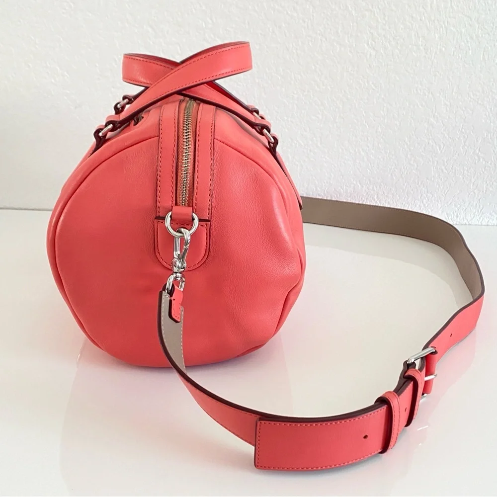 Chic Coral Leather 2 way bag